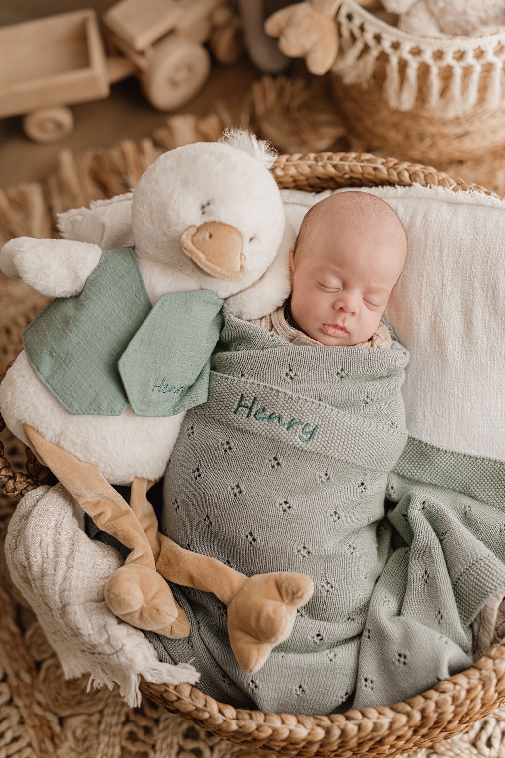 Big Bill & Pointelle Blanket Bundle - Blue - NanaHuchy