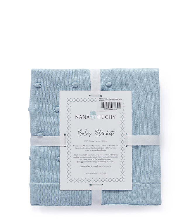 Bobble Baby Blanket-Baby Blue - Nana Huchy