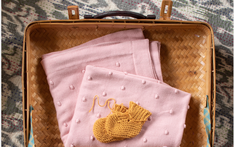 Bobble Baby Blanket-Fairy Floss Pink - Nana Huchy