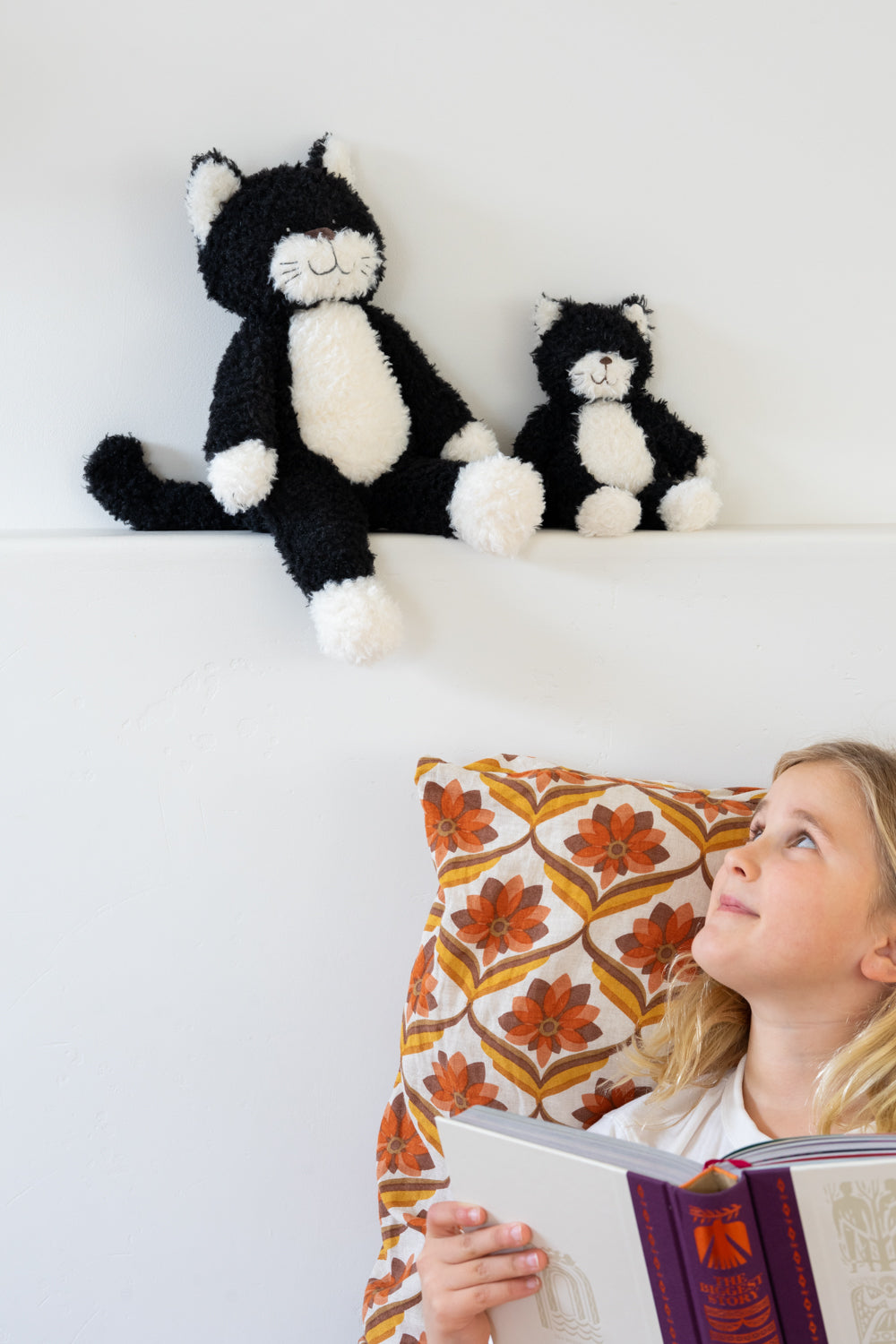 Checkers the Cat & Kitten - Black - Nana Huchy