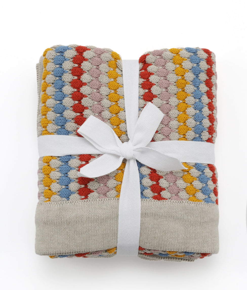 Confetti Stripe Baby Blanket - Carnival - NanaHuchy