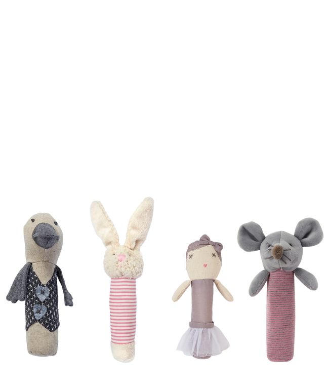 Little Friends x 4 Rattles - Nana Huchy