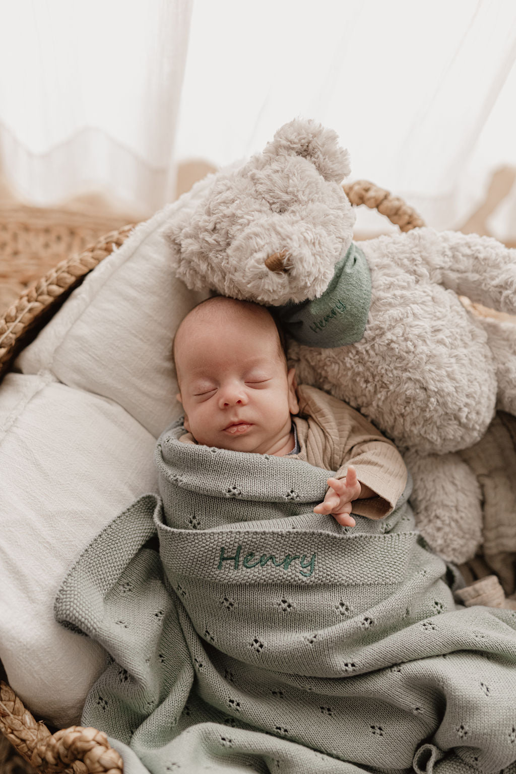 Neddy & Bandana Pointelle Blanket Bundle - Blue - NanaHuchy