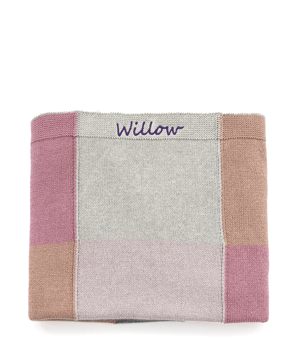 Patchwork Baby Blanket-Lilac - Nana Huchy