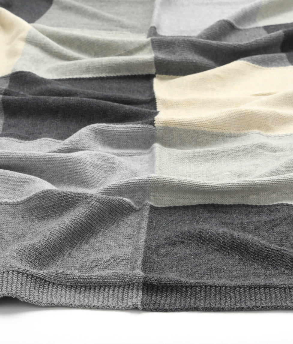 Personalised Baby Blanket - Patchwork Grey - Nana Huchy