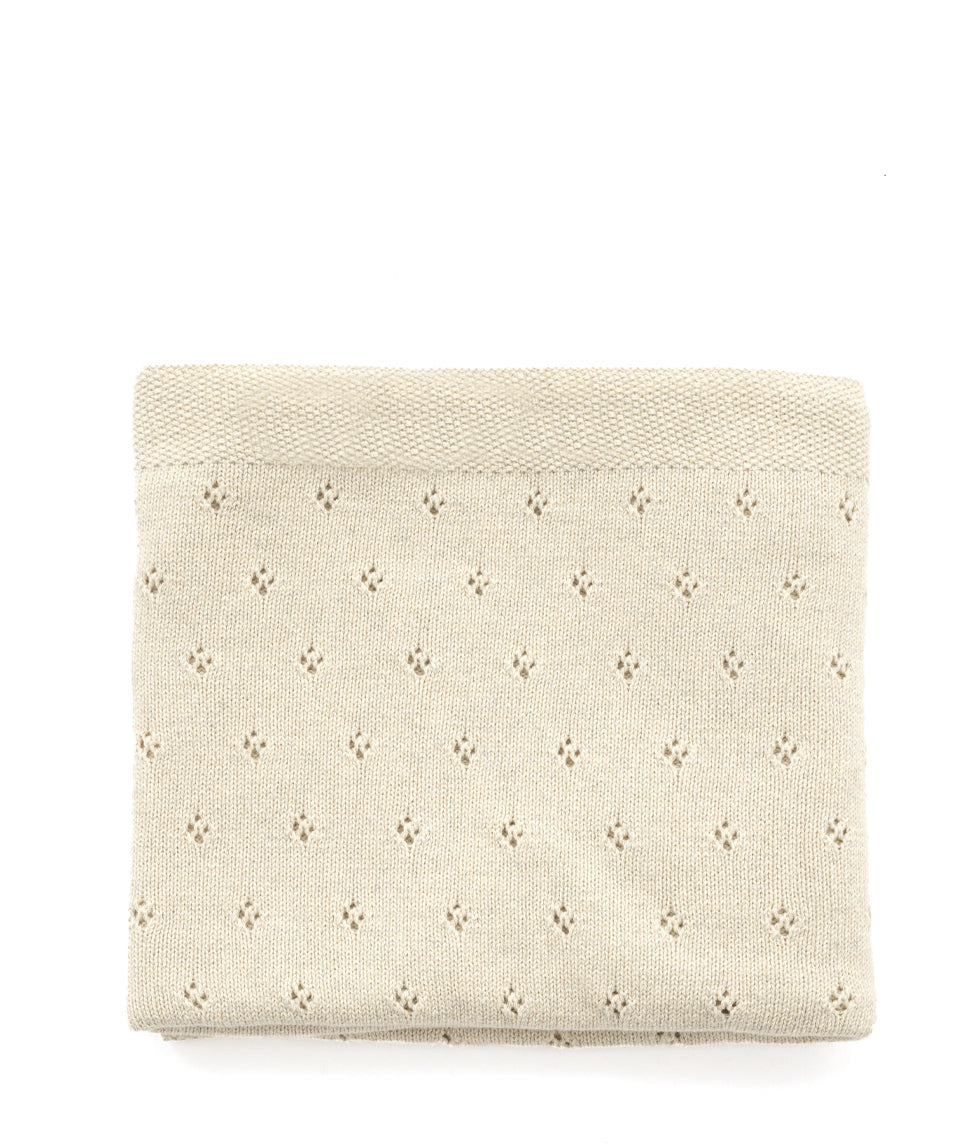 Personalised Baby Blanket-Pointelle Oatmeal - Nana Huchy