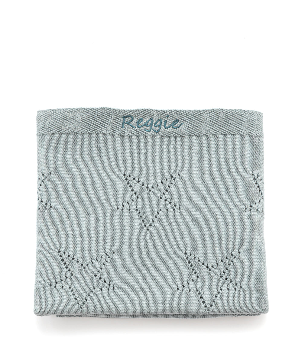 Personalised Baby Blanket - Star Blue - Nana Huchy