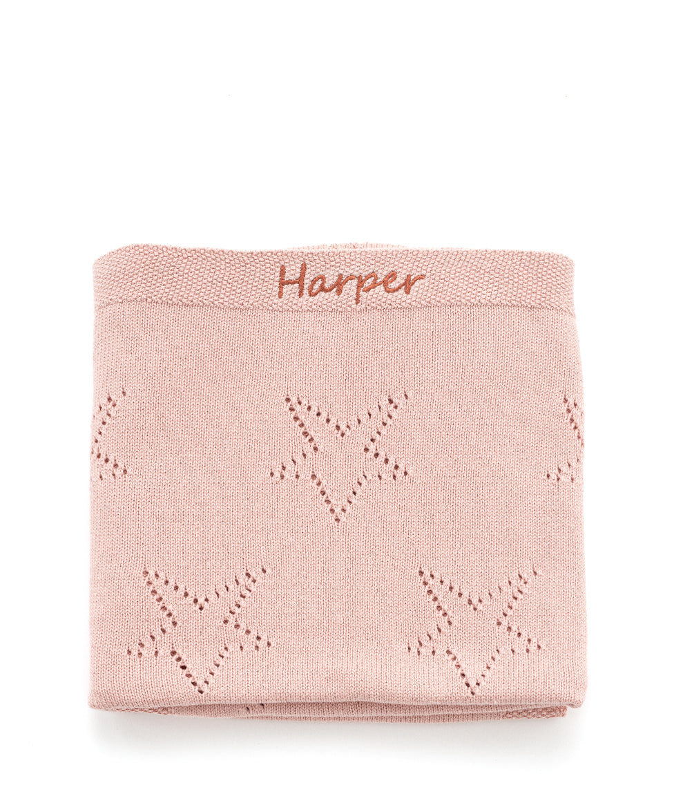 Personalised Baby Blanket - Star Pink - Nana Huchy