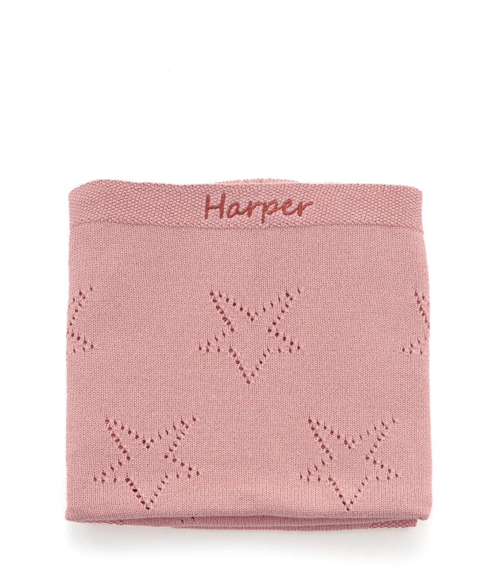 Personalised Baby Blanket - Star Pink - Nana Huchy