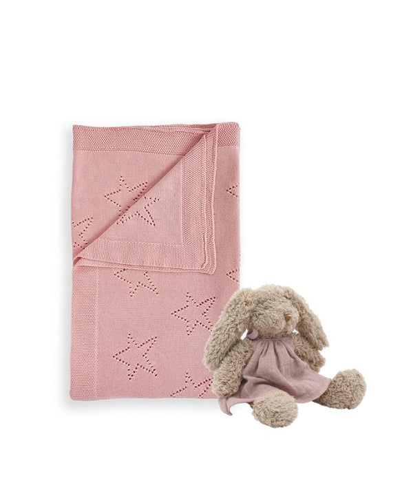 Personalised Blanket with Baby Bunny - Pink - Nana Huchy