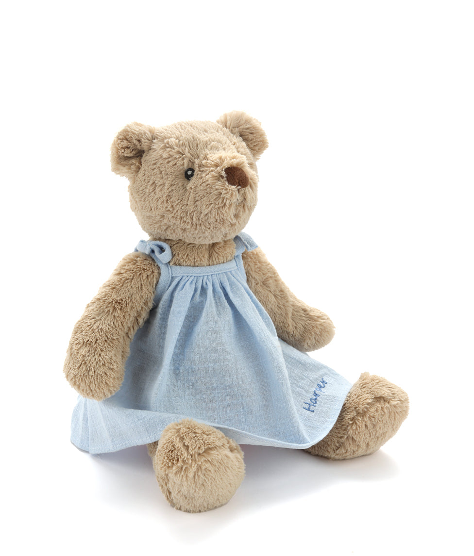 Personalised Honey Bear Dress - Baby Blue - Nana Huchy