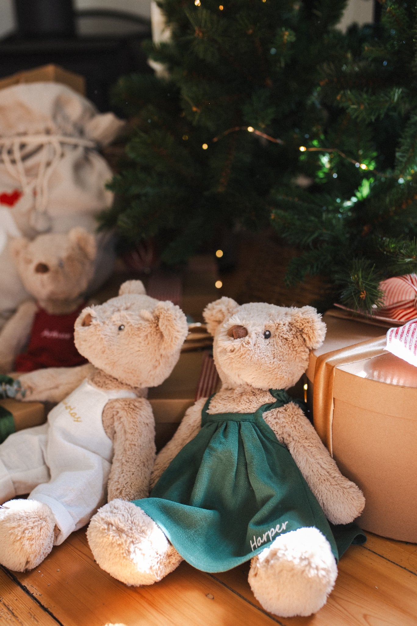 Personalised Honey Bear Dress - Green - Nana Huchy