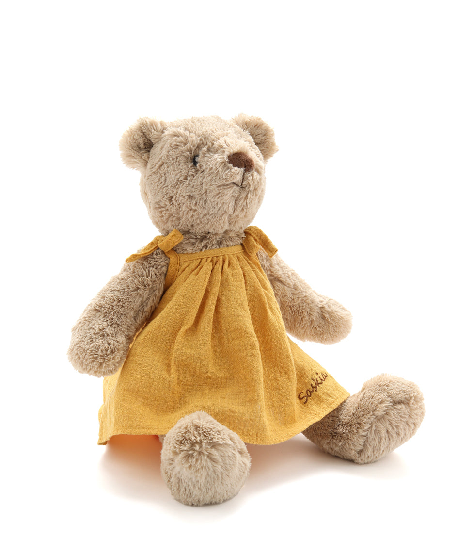 Personalised Honey Bear Dress - Mustard - Nana Huchy