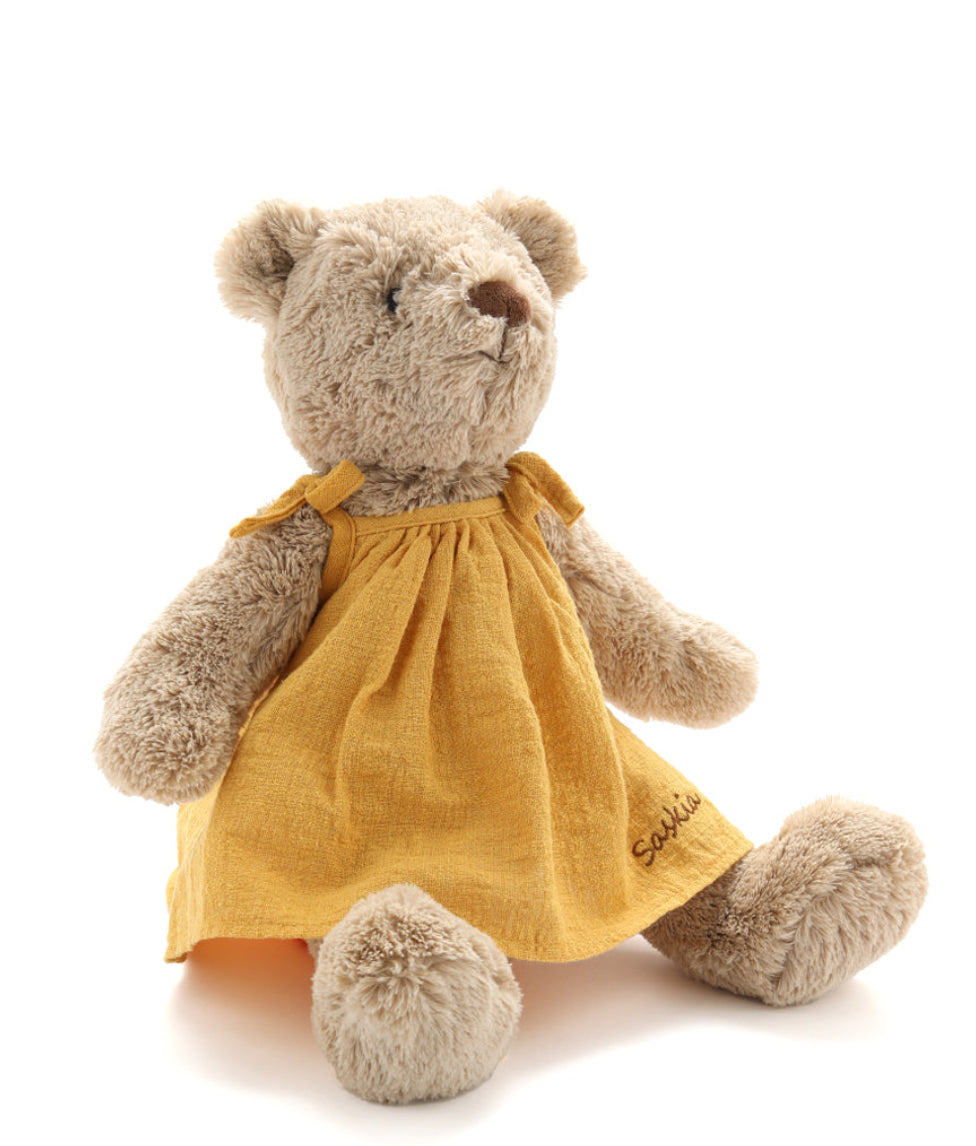 Personalised Honey Bear Dress - Mustard - Nana Huchy