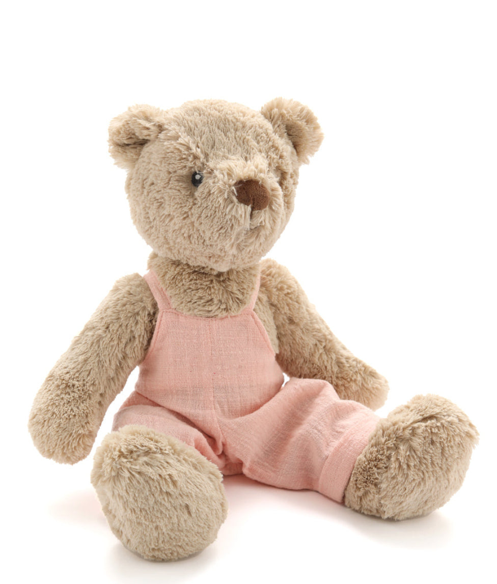 Personalised Honey Bear Overalls - Baby Pink - Nana Huchy