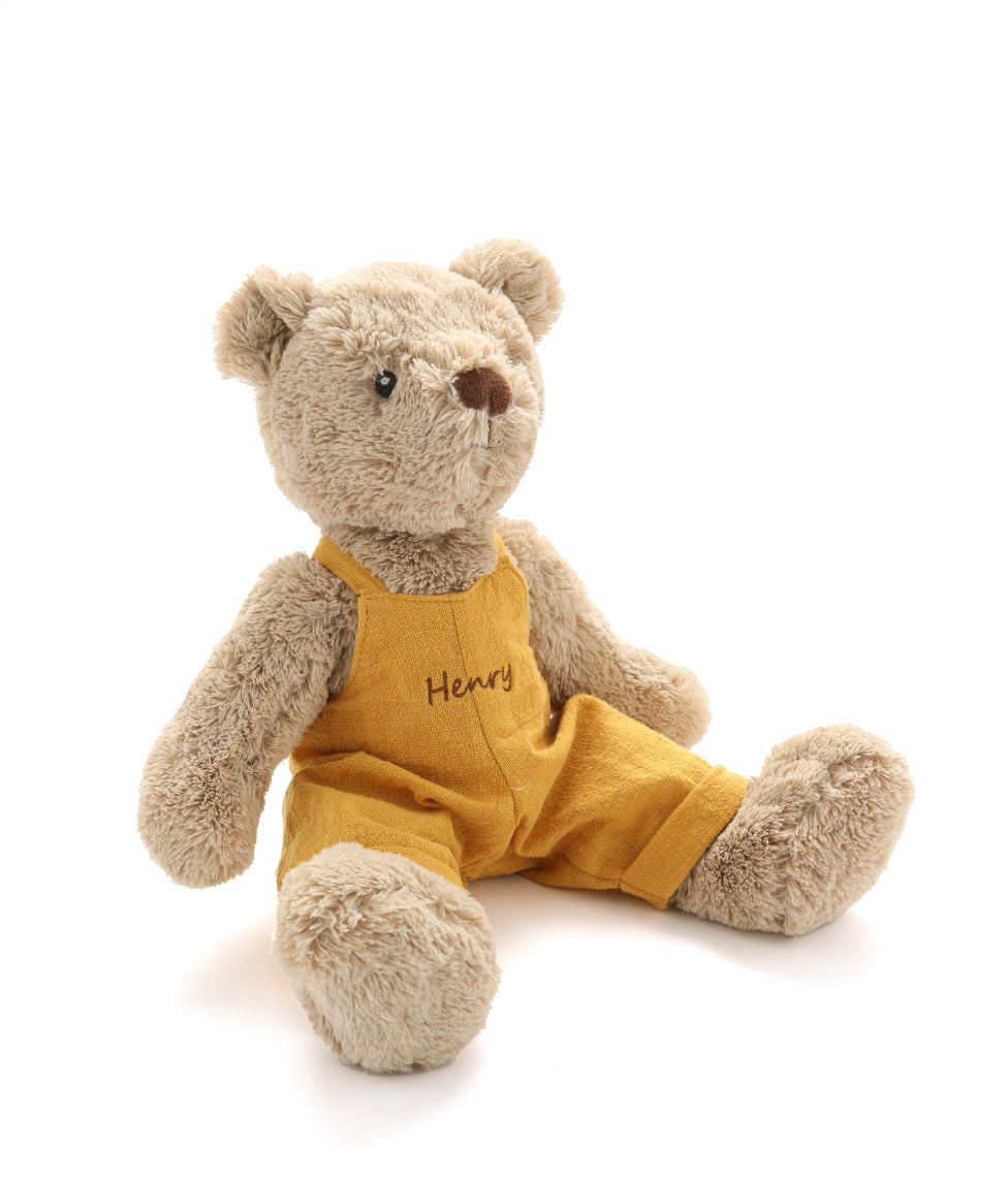 Personalised Honey Bear Overalls - Mustard - Nana Huchy