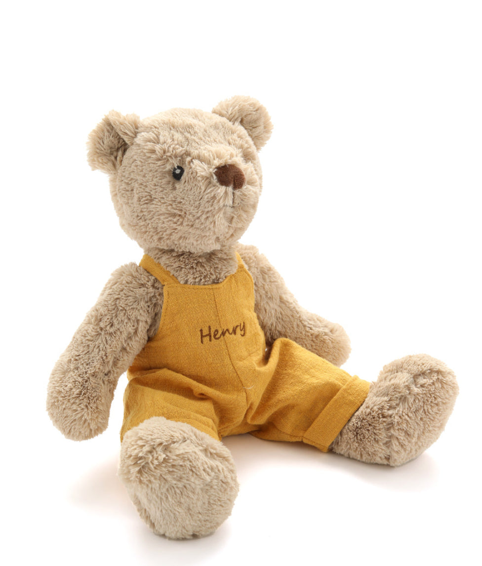 Personalised Honey Bear Overalls - Mustard - Nana Huchy