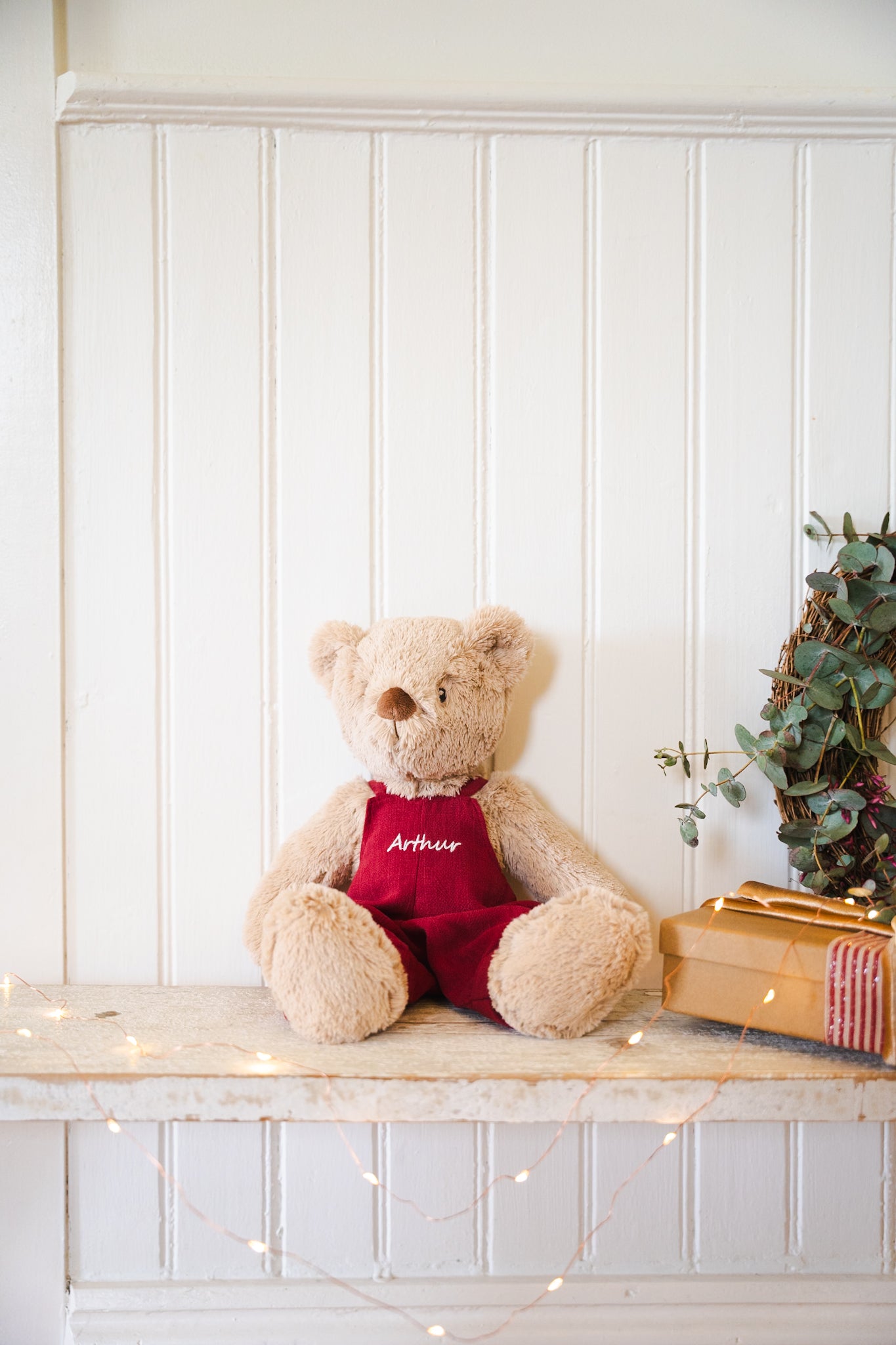 Personalised Honey Bear Overalls - Red - Nana Huchy