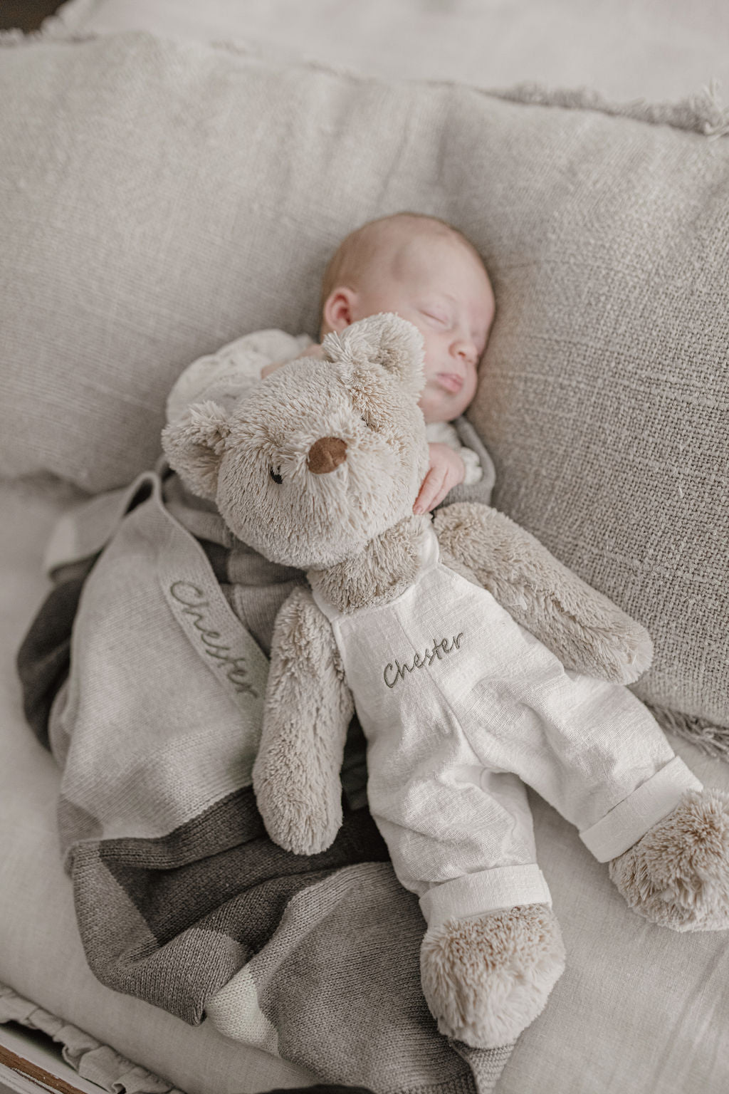 Personalised Honey Bear Overalls - White - Nana Huchy