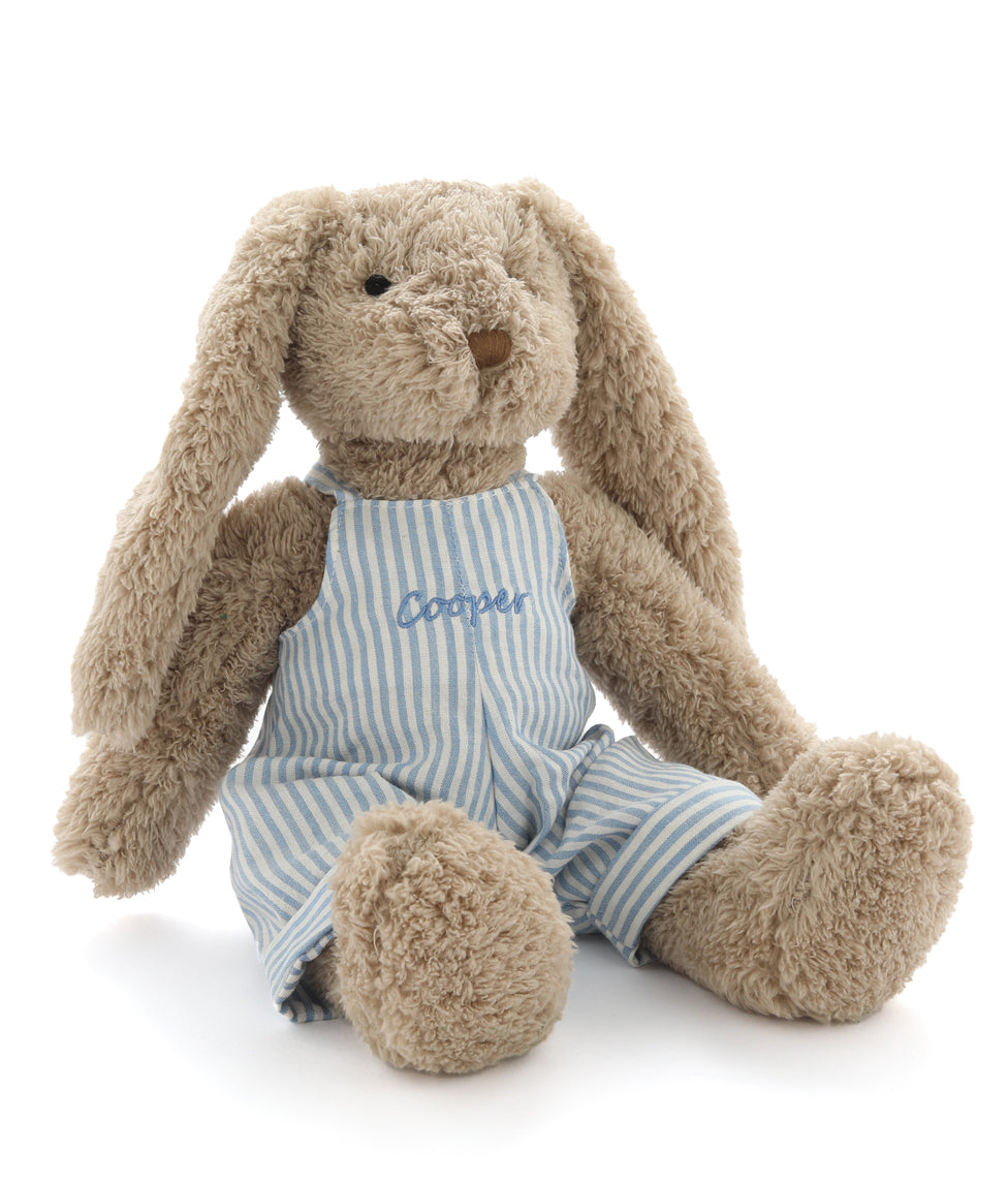 Personalised Honey Bunny Overalls - Blue Stripe - NanaHuchy