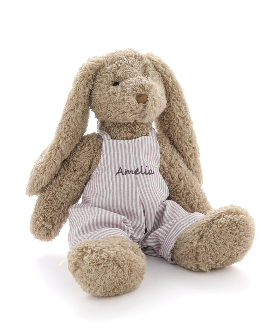 Personalised Honey Bunny Overalls - Lilac Stripe - NanaHuchy