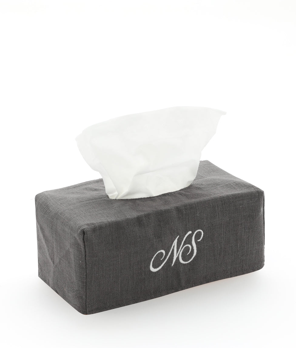 Personalised Tissue Box Cover Large - Charcoal - Nana Huchy