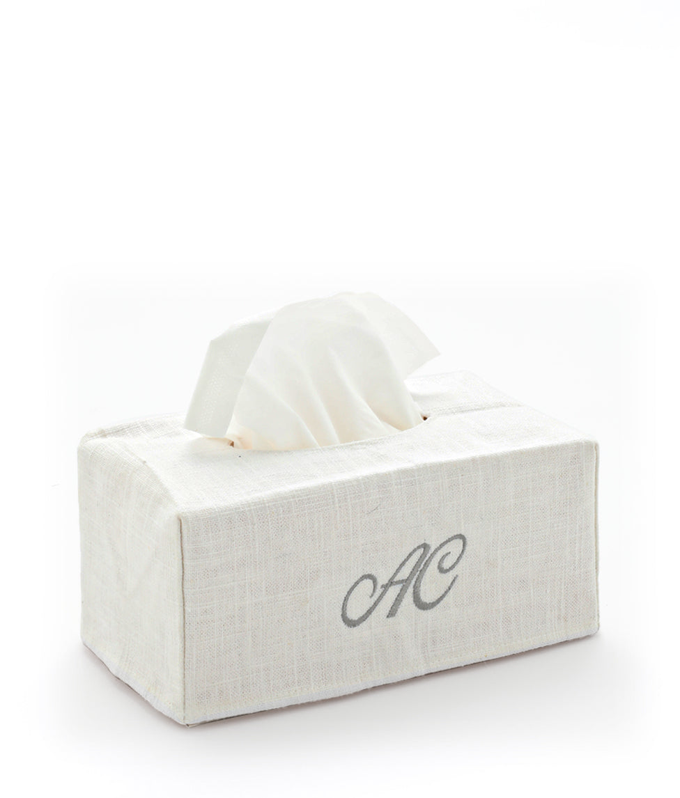 Personalised Tissue Box Cover Large - White - Nana Huchy