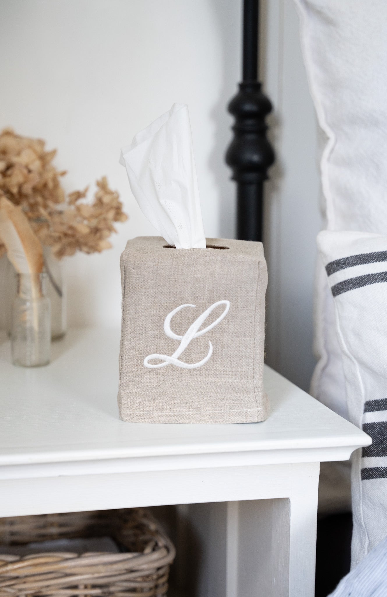 Personalised Tissue Box Cover Small - Ecru - Nana Huchy