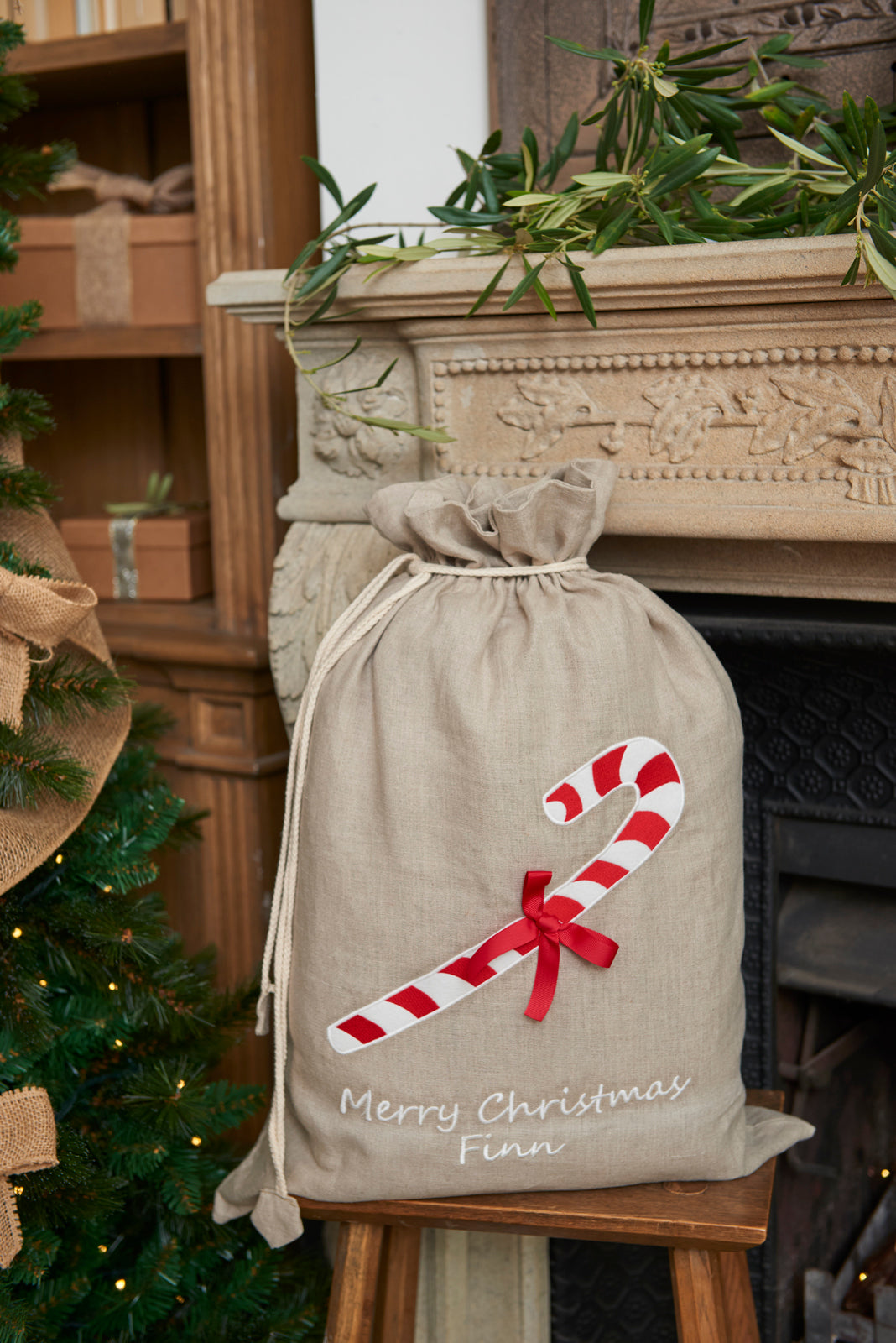 Santa Sack - Candy Cane - NanaHuchy