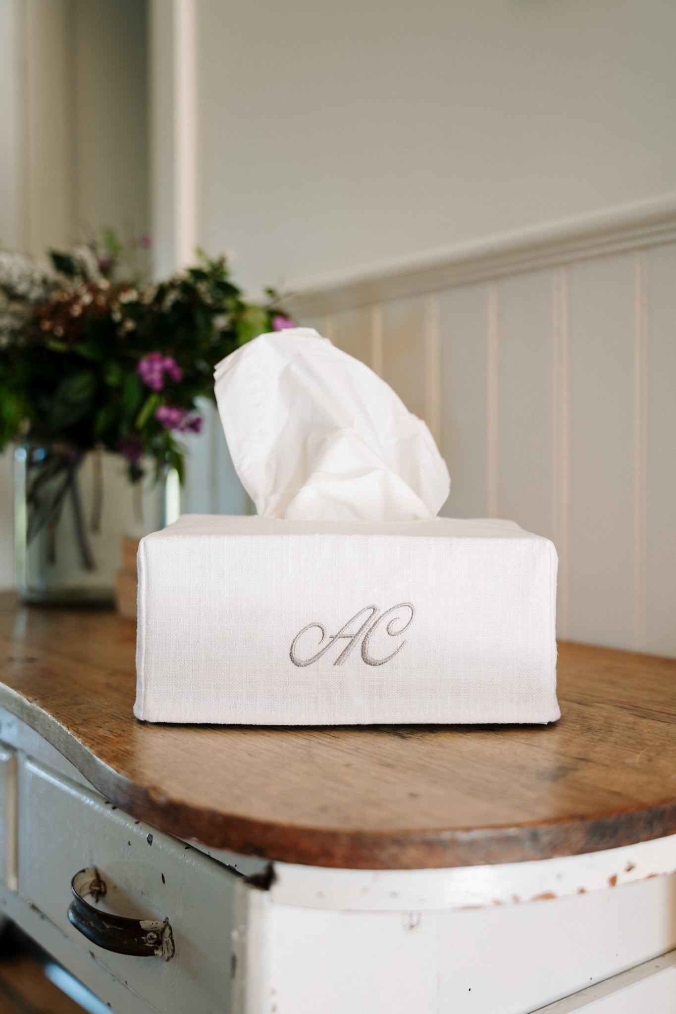 Tissue Box Cover Large-White - Nana Huchy