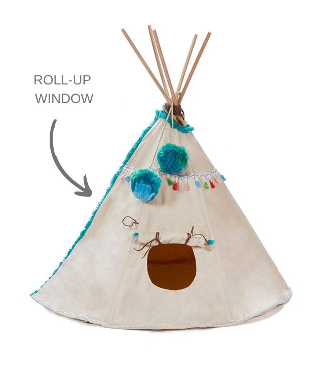 Woodstock Wigwam Doll's Teepee-Aqua - Nana Huchy