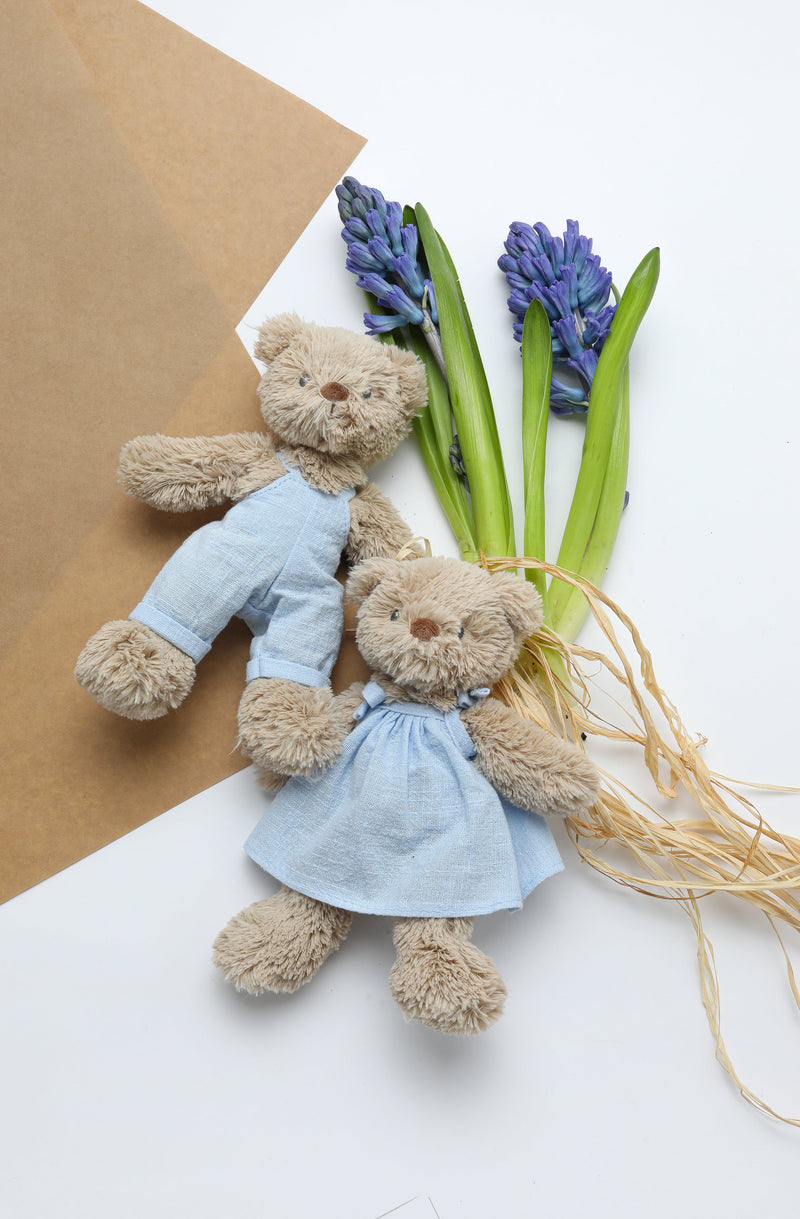 Baby Honey Bear - Dress Baby Blue - NanaHuchy