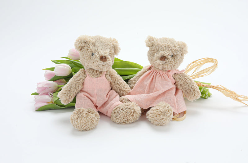 Baby Honey Bear - Overalls Baby Pink - NanaHuchy