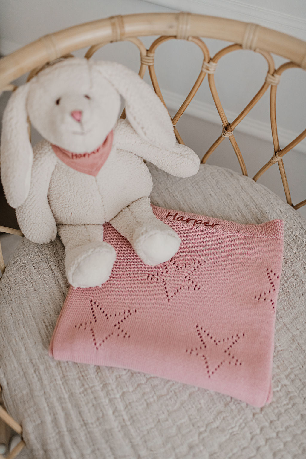 Bella & Bandana Star Blanket Bundle - Pink - NanaHuchy