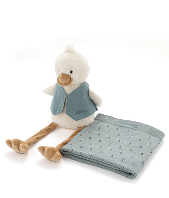 Big Bill & Pointelle Blanket Bundle - Blue - NanaHuchy