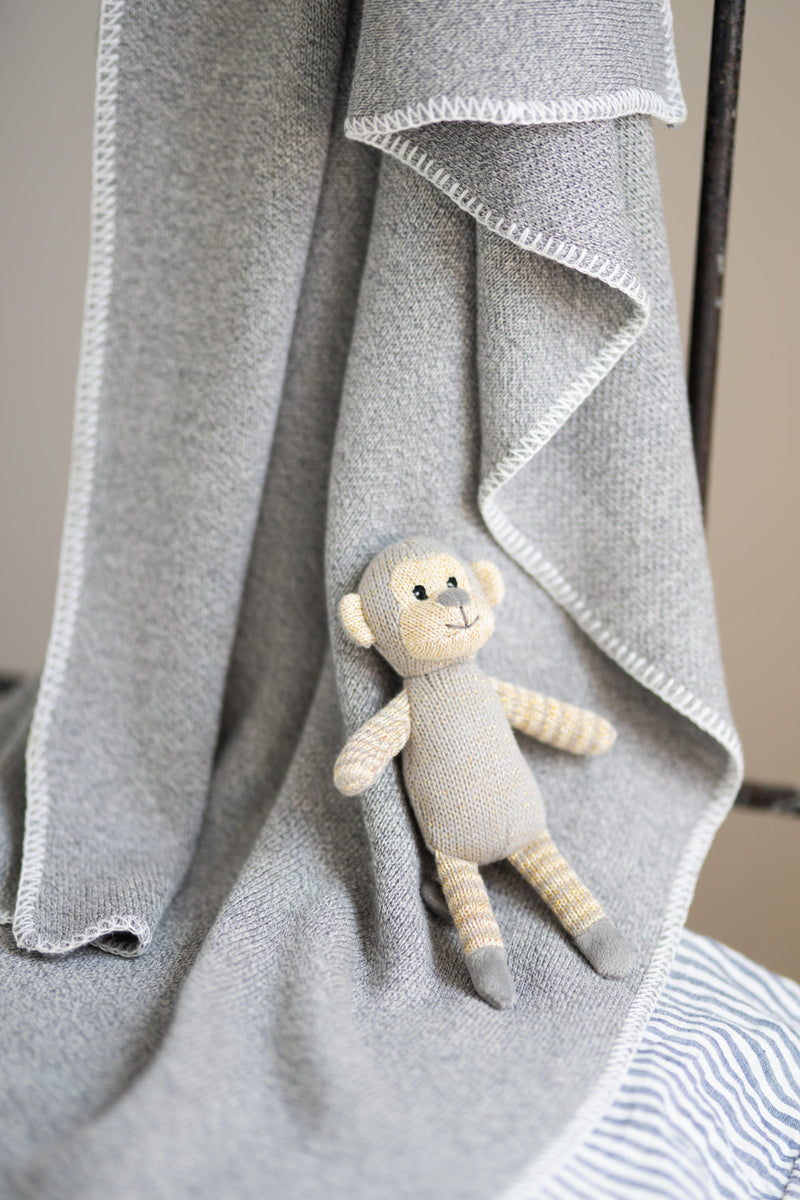 Nana Huchy - Blanket Stitch Baby Blanket-Natural
