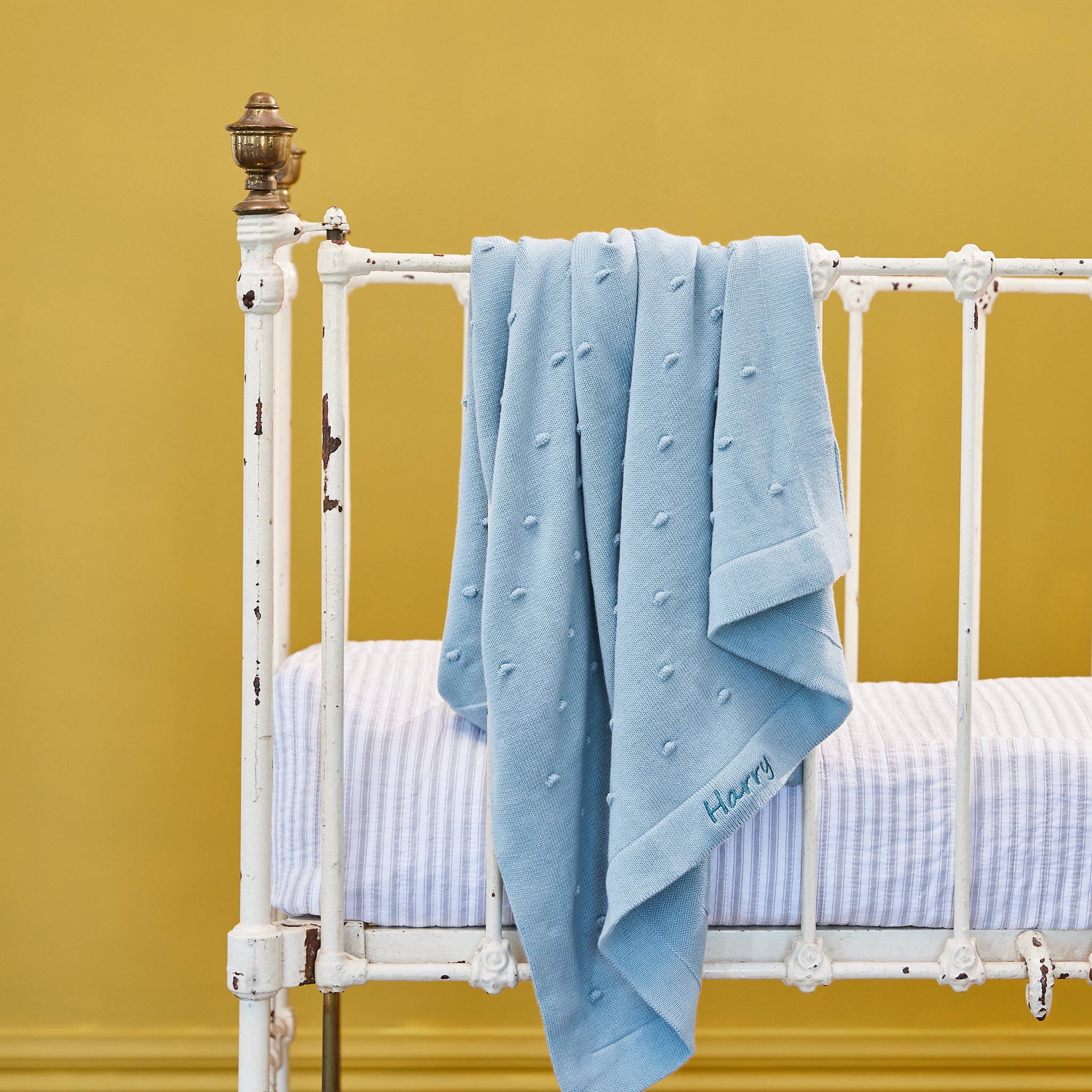 Bobble Baby Blanket-Baby Blue - Nana Huchy