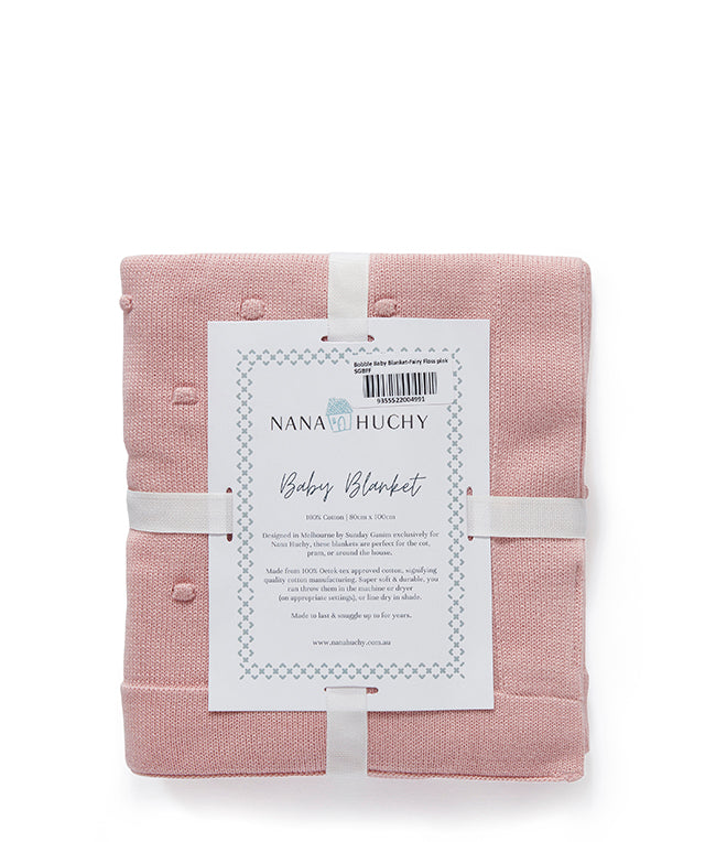 NanaHuchy - Bobble Baby Blanket-Fairy Floss Pink