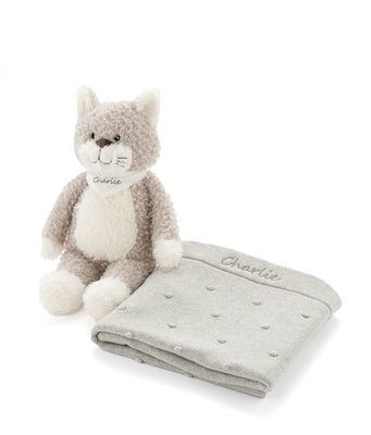 Checkers & Bandana Bobble Blanket Bundle - Grey - NanaHuchy