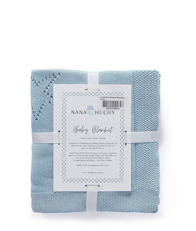 Nana Huchy - Classic Star Baby Blanket-Baby Blue