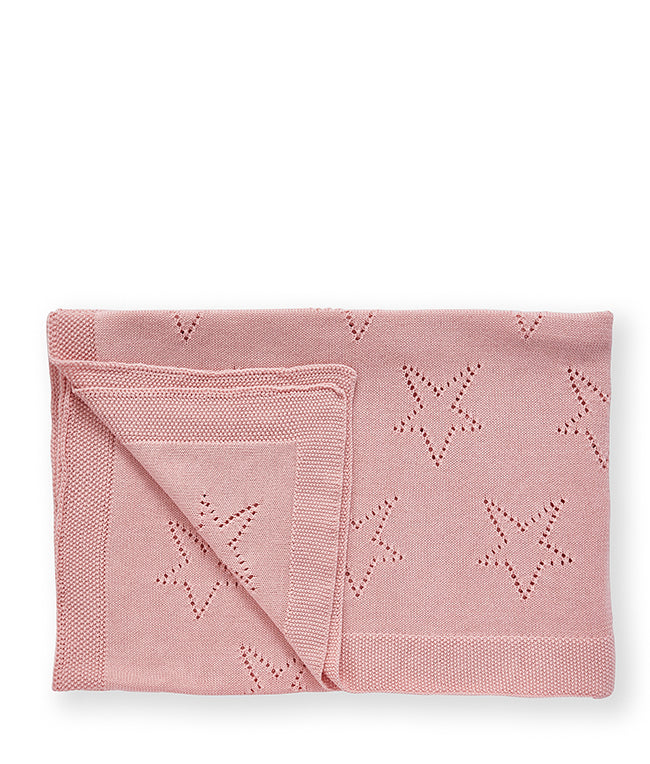 NanaHuchy - Classic Star Baby Blanket-Fairy Floss Pink