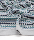 Confetti Stripe Baby Blanket - Blue - NanaHuchy