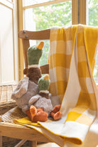 Gingham Baby Blanket - Mustard - NanaHuchy