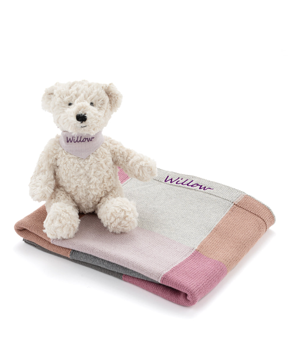 Jnr Freddy & Bandana Patchwork Blanket Bundle - Lilac - NanaHuchy