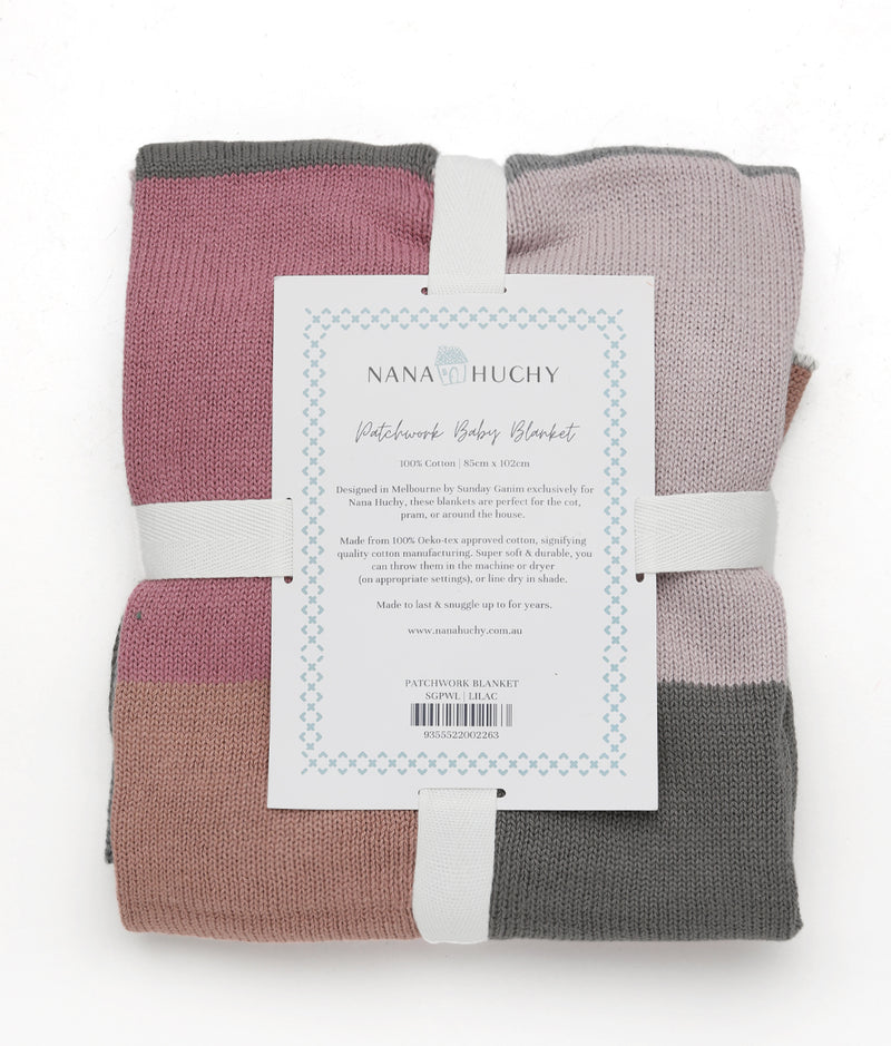 Jnr Freddy & Bandana Patchwork Blanket Bundle - Lilac - NanaHuchy