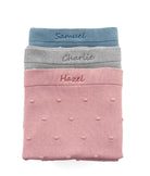 Personalised Baby Blanket - Bobble Blue - Nana Huchy
