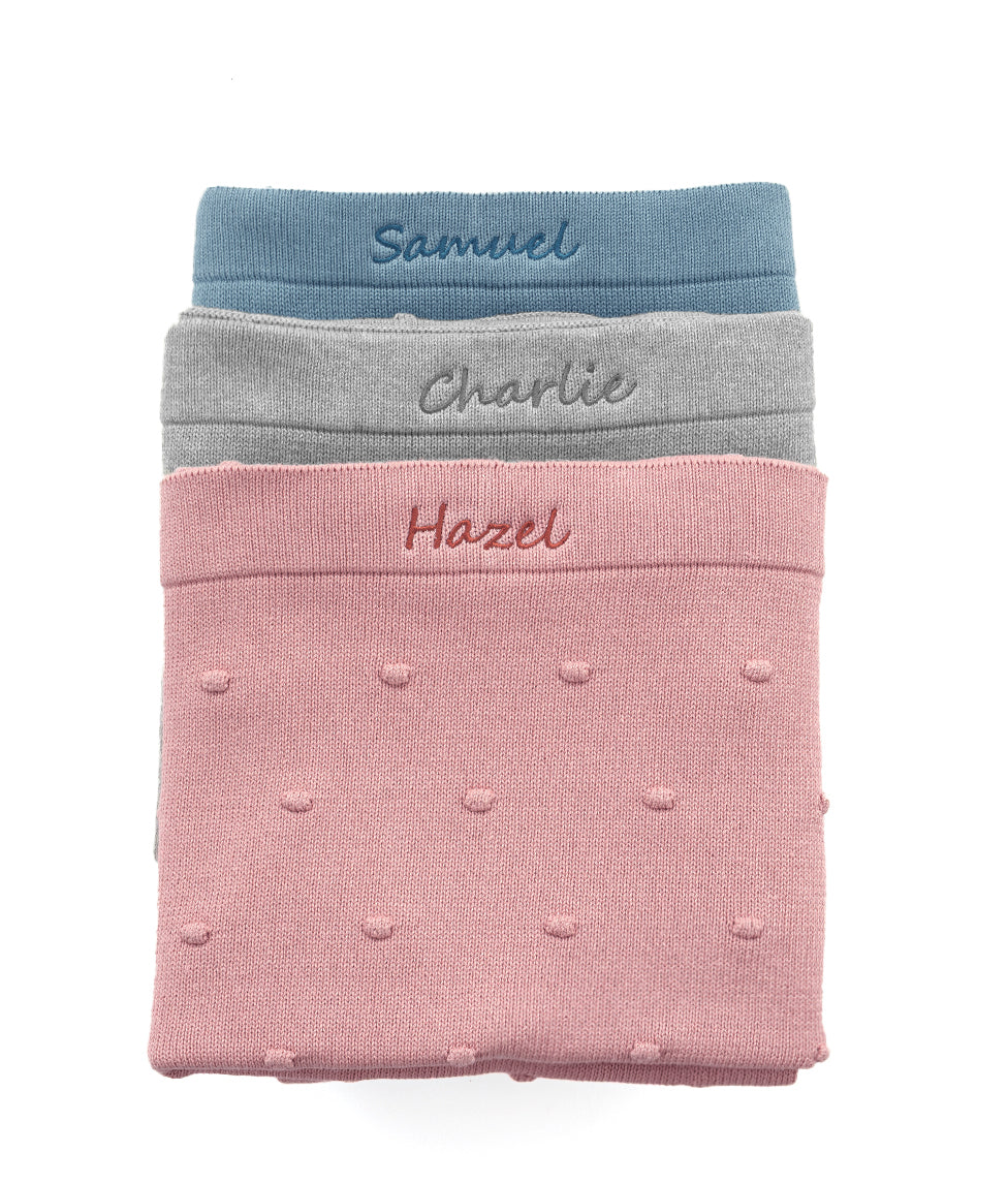Personalised Baby Blanket - Bobble Blue - Nana Huchy