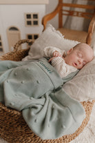 Personalised Baby Blanket - Bobble Blue - Nana Huchy