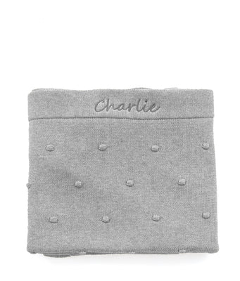 Personalised Baby Blanket - Bobble Grey - Nana Huchy