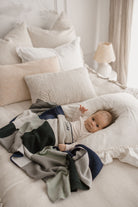 Personalised Baby Blanket - Patchwork Blue - Nana Huchy